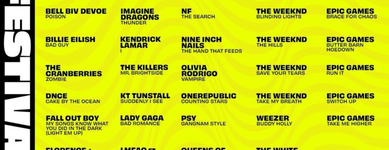Fortnite festival: Známe kompletní lineup (program) a další detaily Fortnite festival: Známe kompletní lineup (program) a další detaily